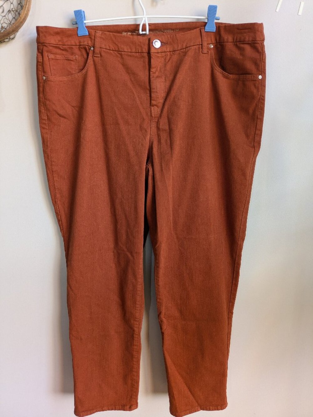 chico's so slimming girlfriend ankle rust jeans 3.5 #617